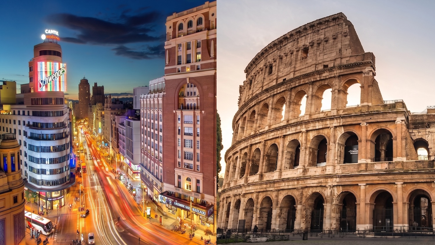 Italia y España destinos europeos